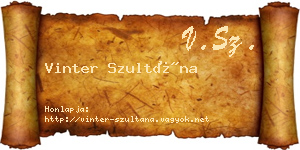 Vinter Szultána névjegykártya